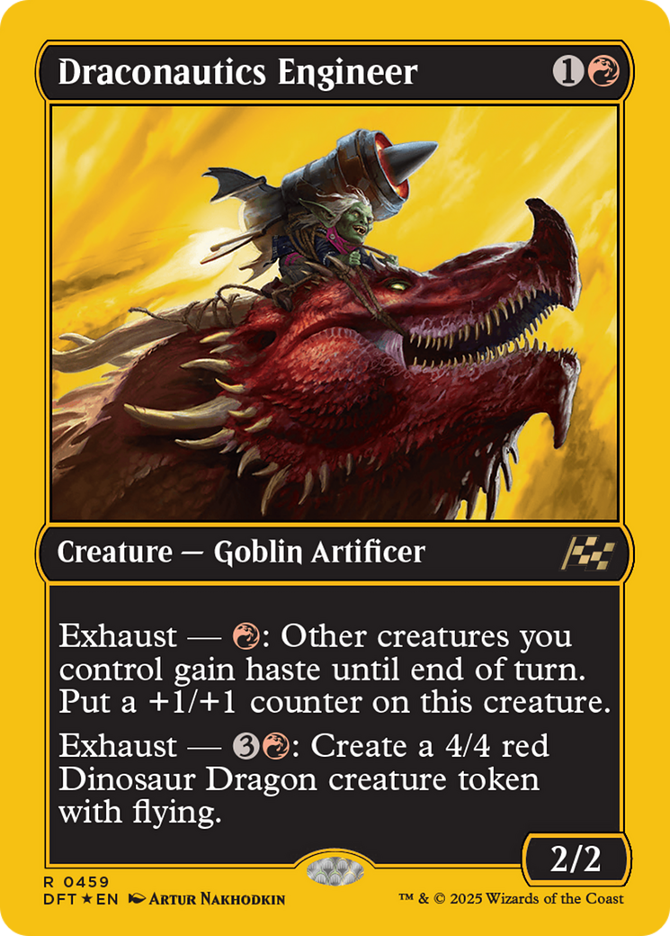 Draconautics Engineer (First-Place Foil) (DFT-459) [Aetherdrift] Foil MTG Single Wizards of the Coast