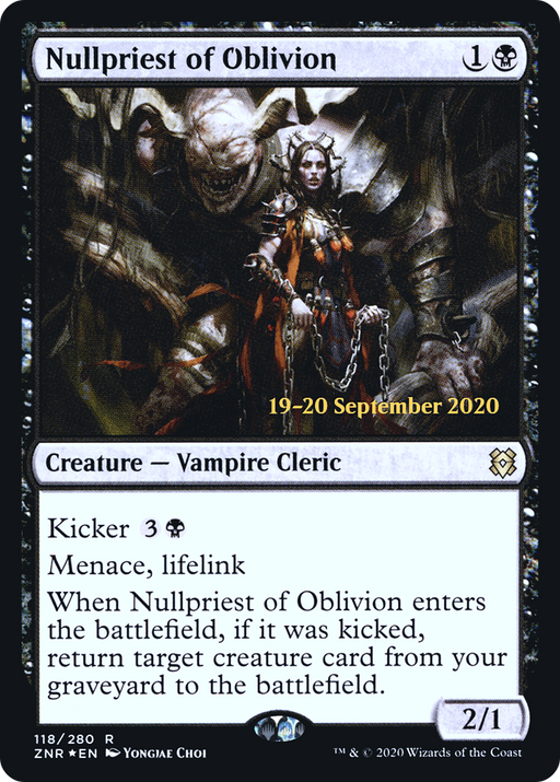 Nullpriest of Oblivion (PRE-118) [Zendikar Rising Promos] Foil MTG Single Wizards of the Coast