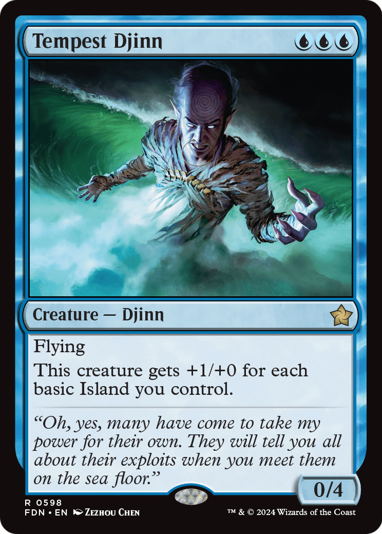 Tempest Djinn (FDN-598) [Foundations] MTG Single Wizards of the Coast