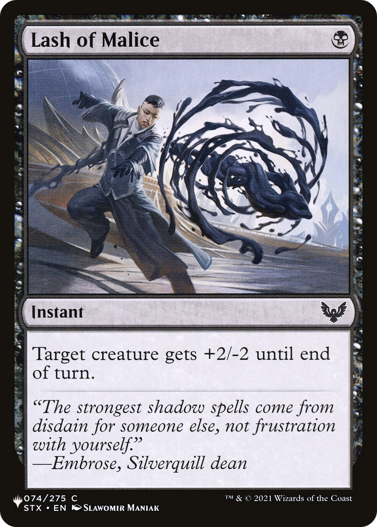 Lash of Malice (LIST-STX-74) [Mystery Booster] The List MTG Single Wizards of the Coast