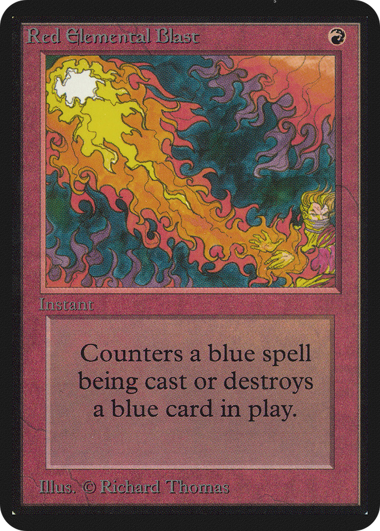 Red Elemental Blast (LEA-169) [Oldschool] Limited Edition Alpha MTG Single Wizards of the Coast