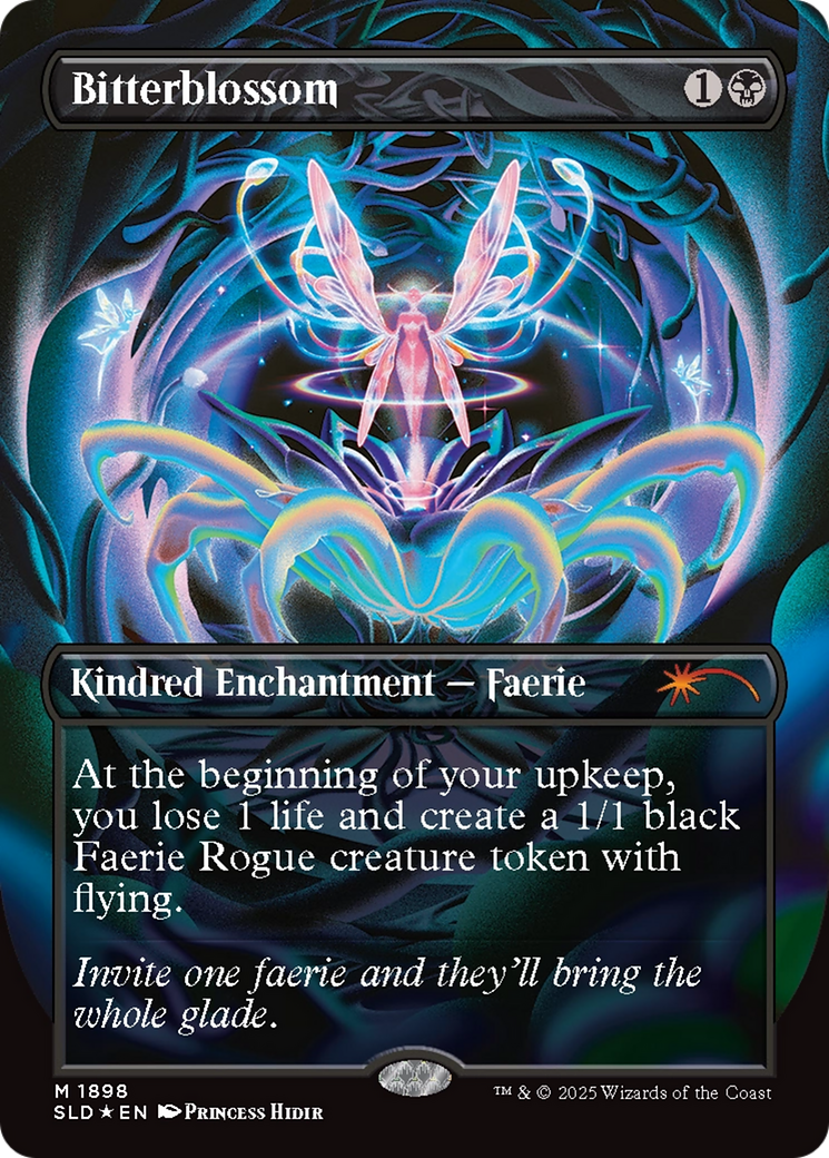 Bitterblossom (Double Rainbow Foil) (SLD-1898) [Secret Lair] Drop (Borderless) Foil MTG Single Wizards of the Coast