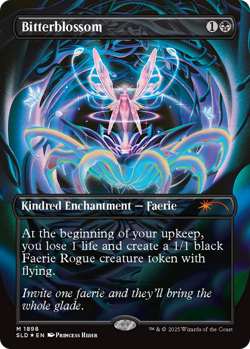 Bitterblossom (Double Rainbow Foil) (SLD-1898) [Secret Lair] Drop (Borderless) Foil MTG Single Wizards of the Coast