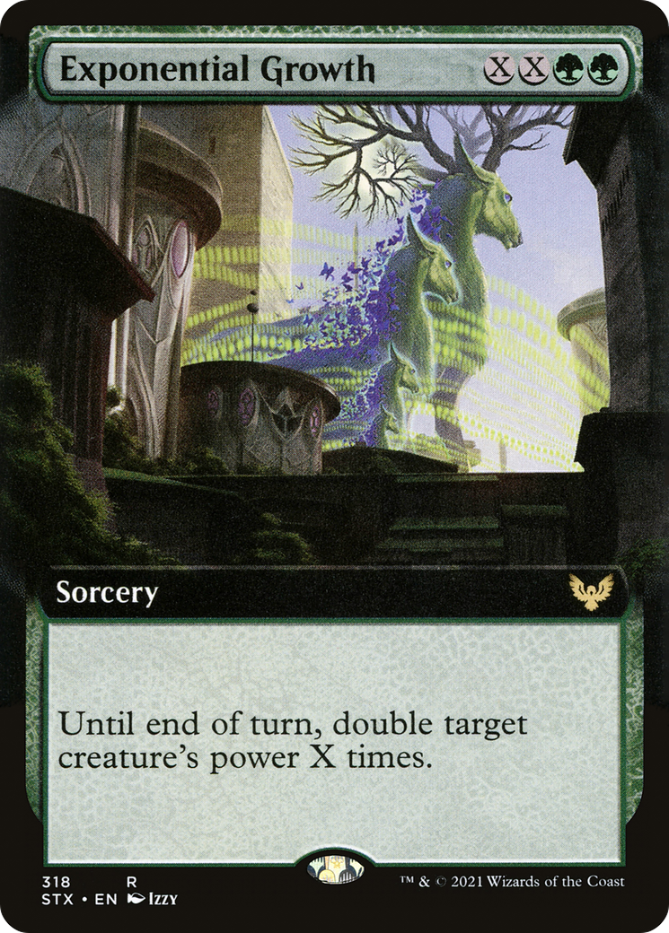 Exponential Growth (STX-318) [Strixhaven: School of Mages] (Extended Art) Foil MTG Single Wizards of the Coast