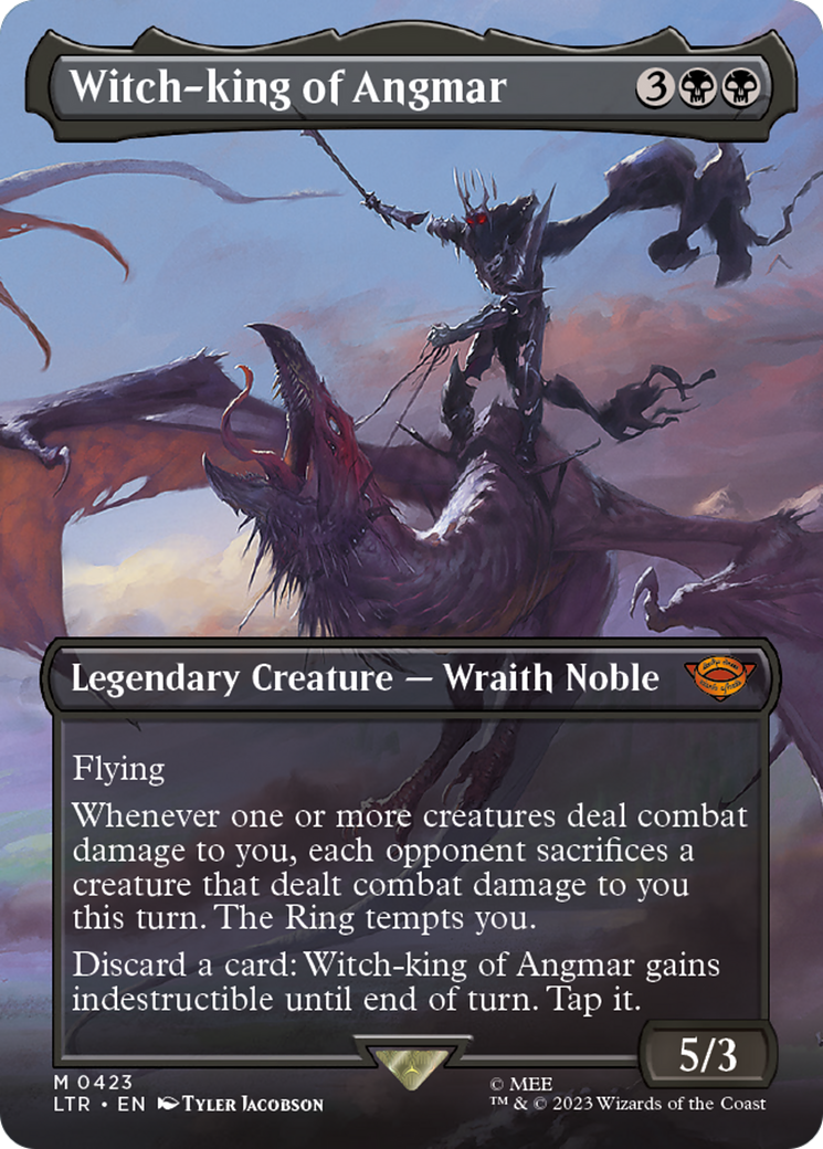 Witch-king of Angmar (LTR-423) [The Lord of the Rings: Tales of Middle-earth] (Borderless) MTG Single Wizards of the Coast