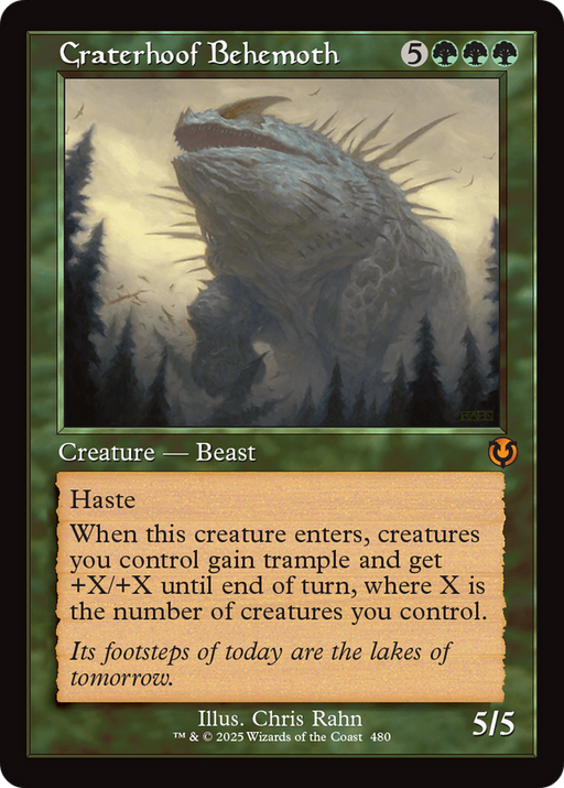 Craterhoof Behemoth (INR-480) [Innistrad Remastered] Foil MTG Single Wizards of the Coast