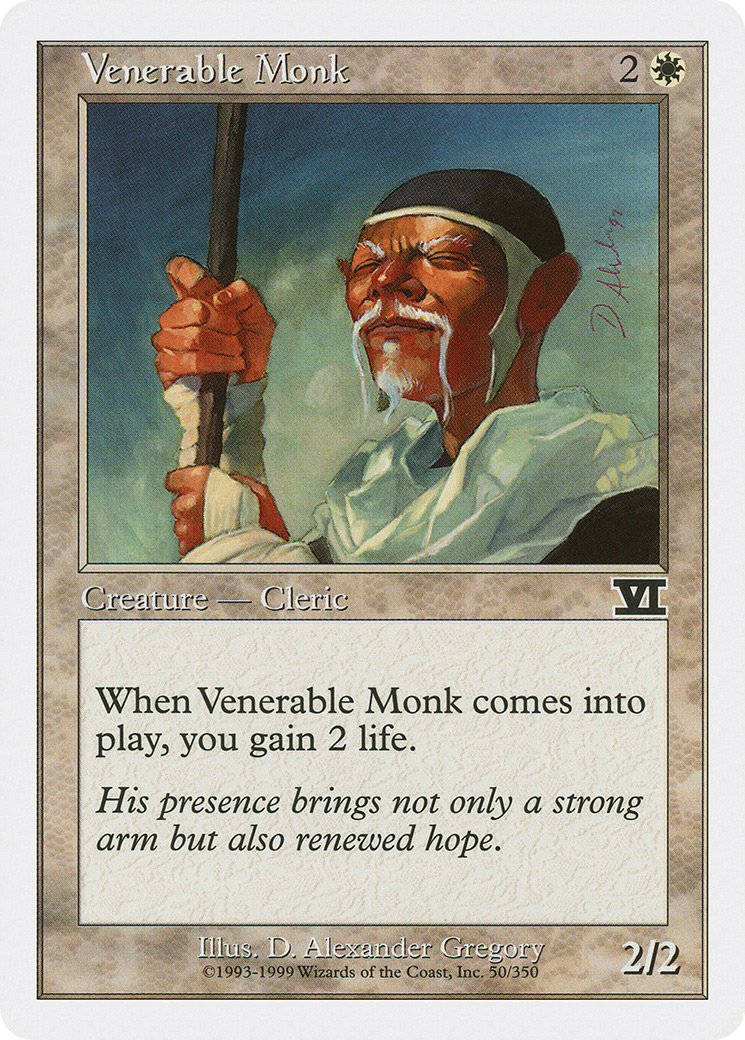 Venerable Monk (6ED-050) [Classic Sixth Edition] MTG Single Wizards of the Coast