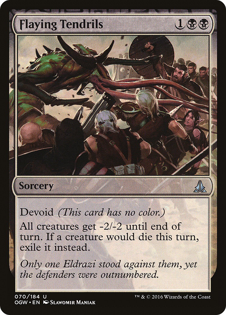 Flaying Tendrils (OGW-070) [Oath of the Gatewatch] Foil MTG Single Wizards of the Coast