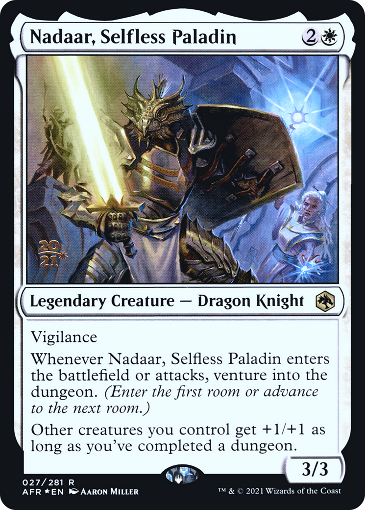 Nadaar, Selfless Paladin (PRE-027) [Adventures in the Forgotten Realms Promos] Foil MTG Single Wizards of the Coast