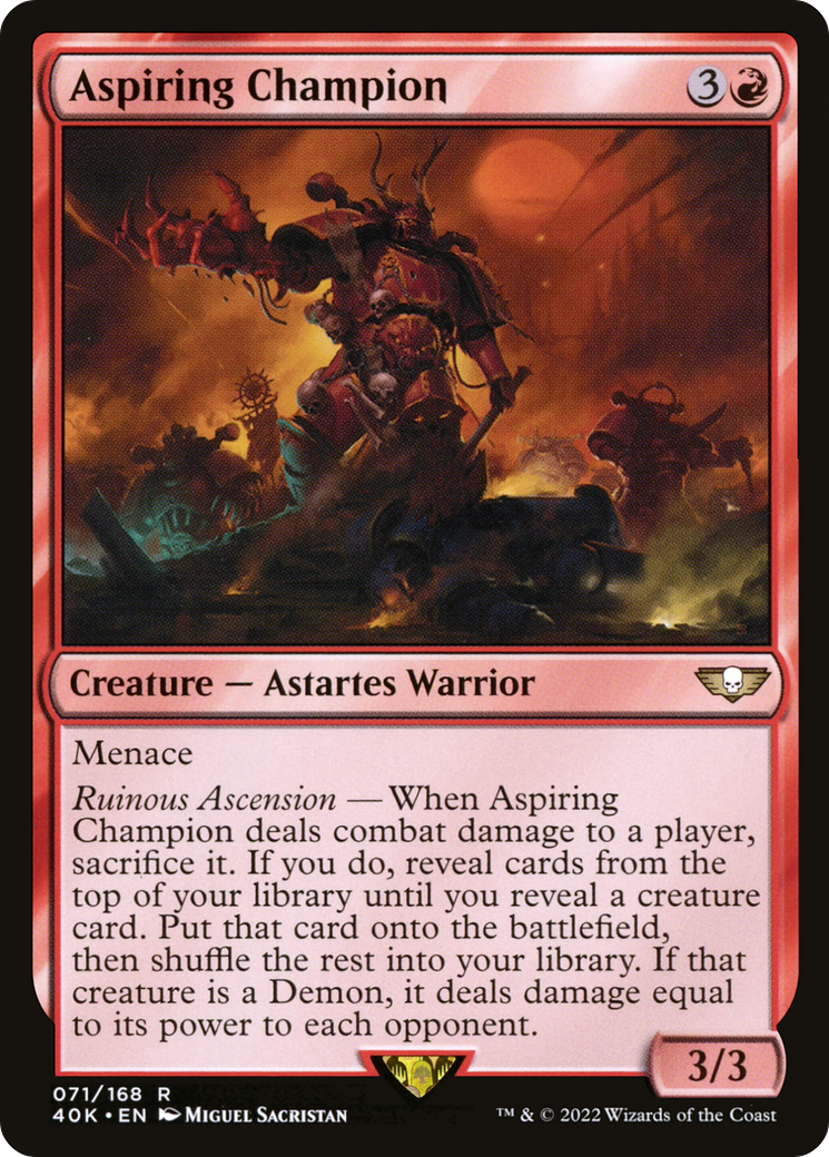 Aspiring Champion (40K-071) [Warhammer 40,000 Commander] MTG Single Wizards of the Coast