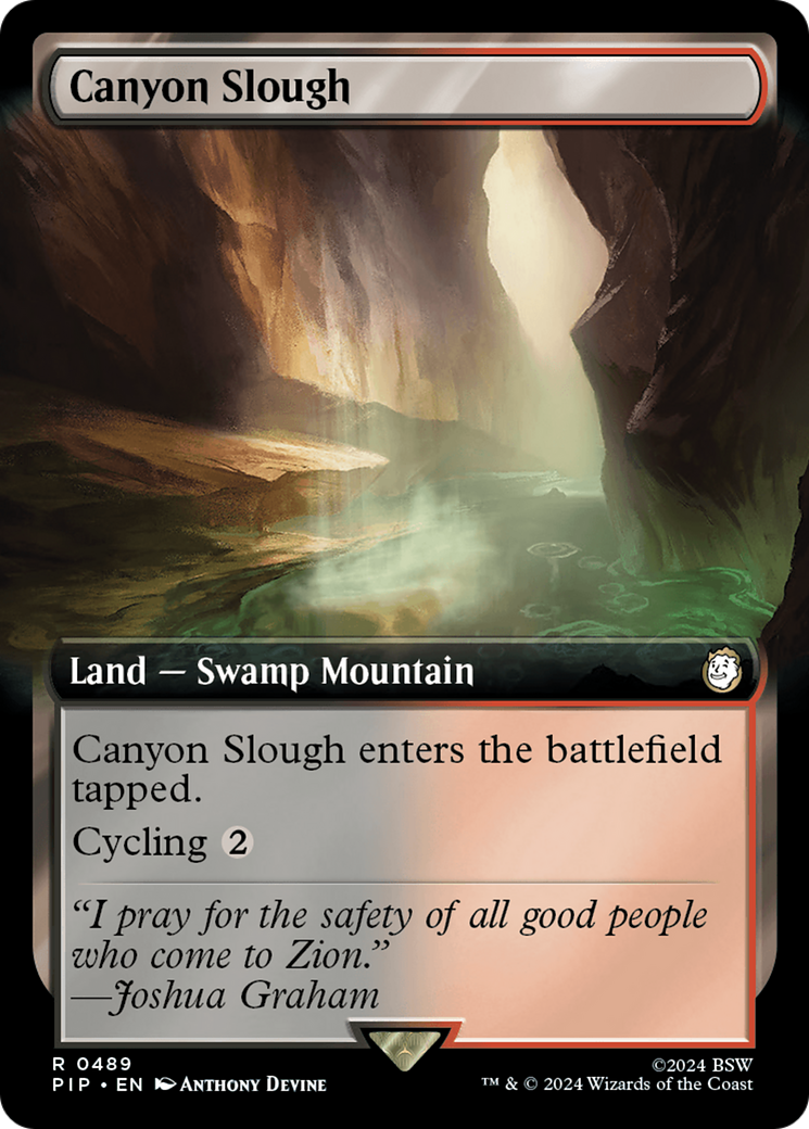 Canyon Slough (PIP-489) [Fallout] (Extended Art) MTG Single Wizards of the Coast