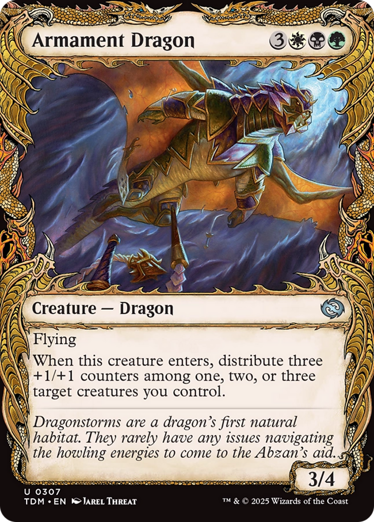 Armament Dragon (TDM-307) [Tarkir: Dragonstorm] (Showcase) MTG Single Wizards of the Coast
