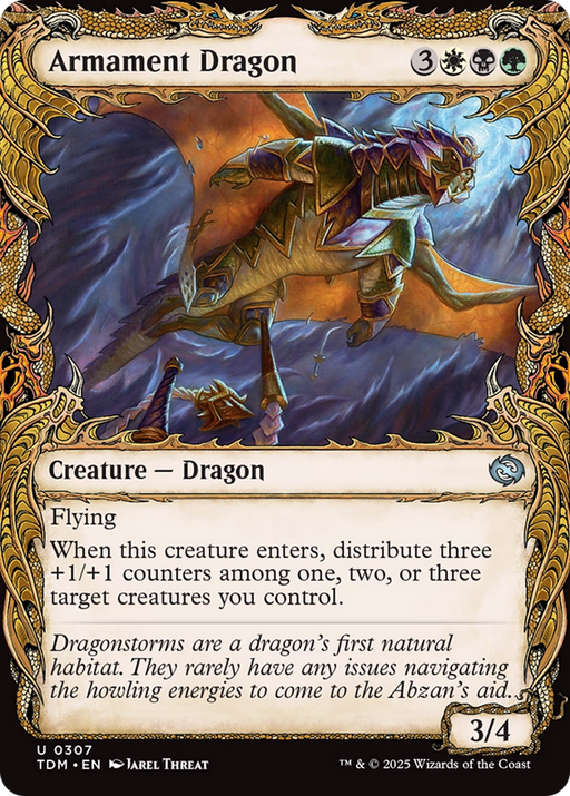 Armament Dragon (TDM-307) [Tarkir: Dragonstorm] (Showcase) MTG Single Wizards of the Coast
