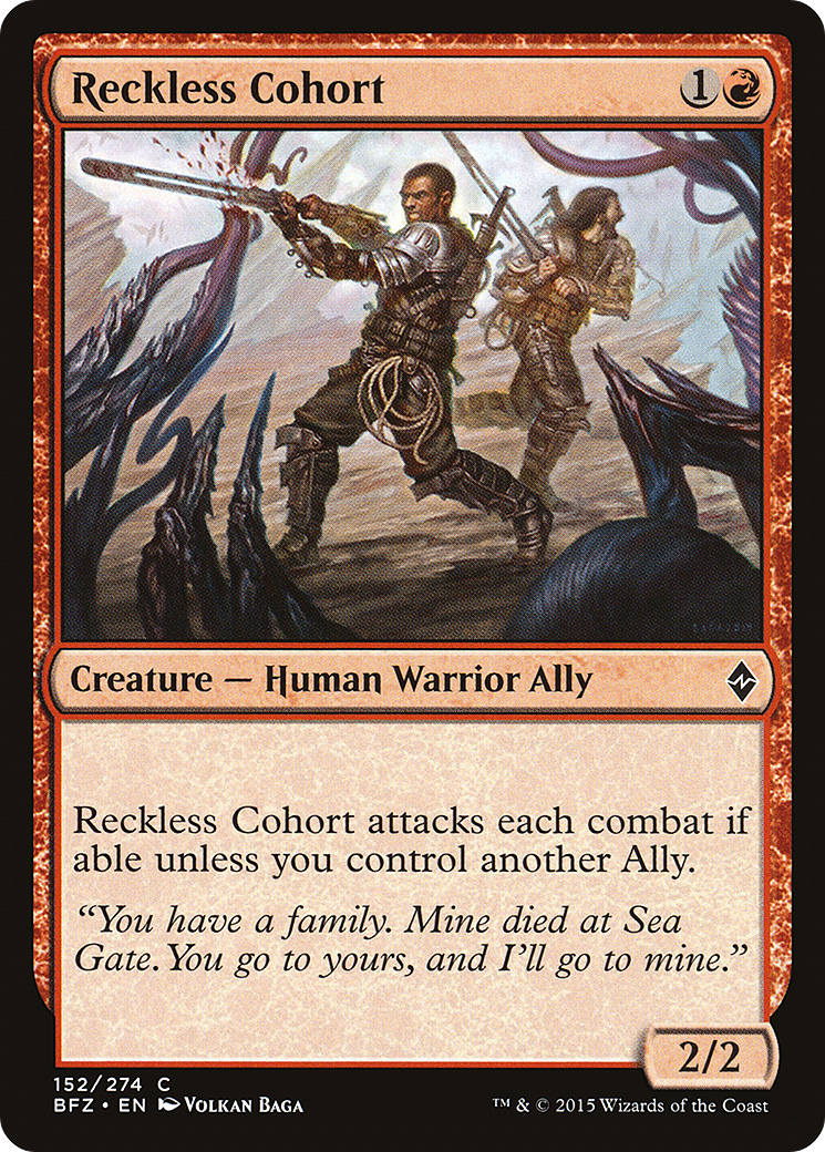 Reckless Cohort (BFZ-152) [Battle for Zendikar] Foil MTG Single Wizards of the Coast