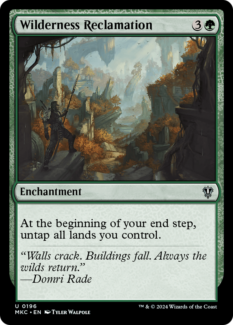 Wilderness Reclamation (MKC-196) [Murders at Karlov Manor Commander] MTG Single Wizards of the Coast