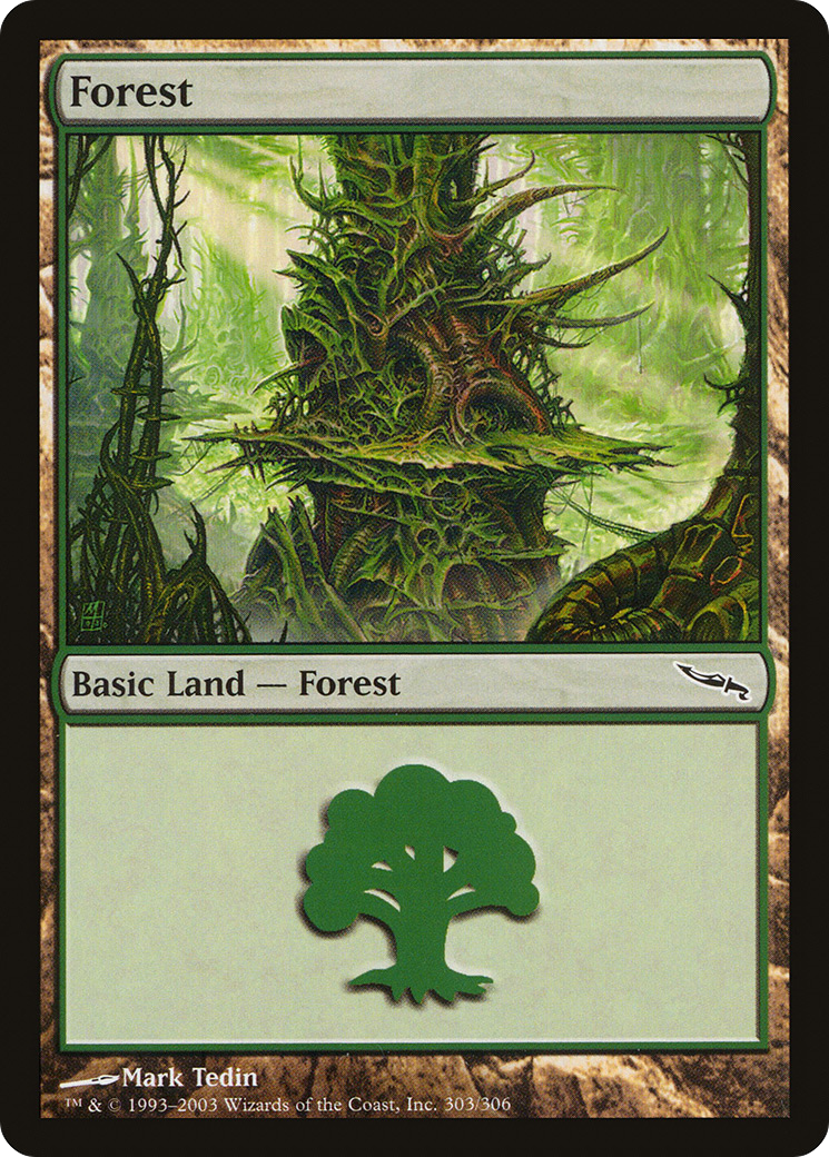 Forest (MRD-303) [Mirrodin] Foil MTG Single Wizards of the Coast