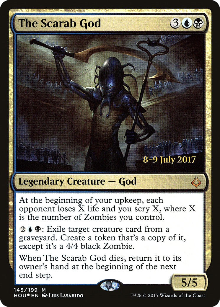 The Scarab God (PRE-145) [Hour of Devastation Promos] Foil MTG Single Wizards of the Coast
