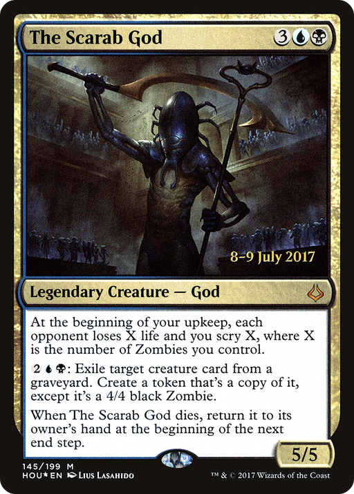 The Scarab God (PRE-145) [Hour of Devastation Promos] Foil MTG Single Wizards of the Coast