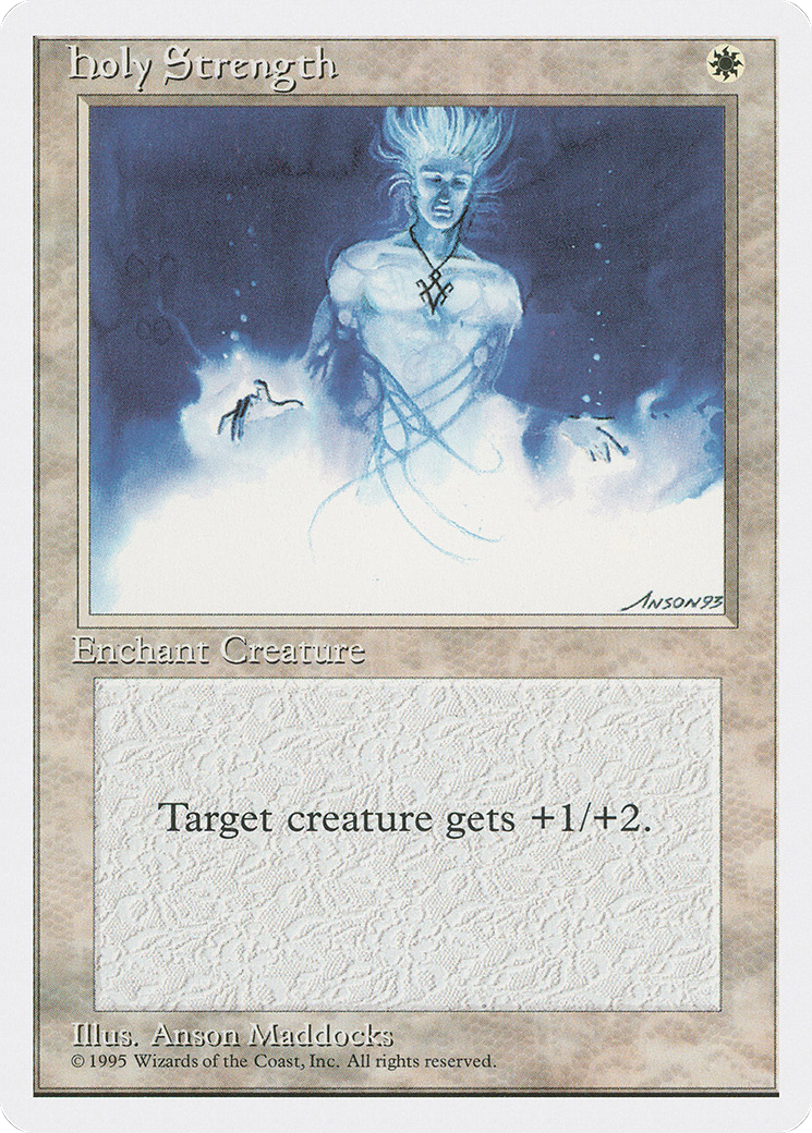 Holy Strength (4ED-030) [Fourth Edition] MTG Single Magic: The Gathering