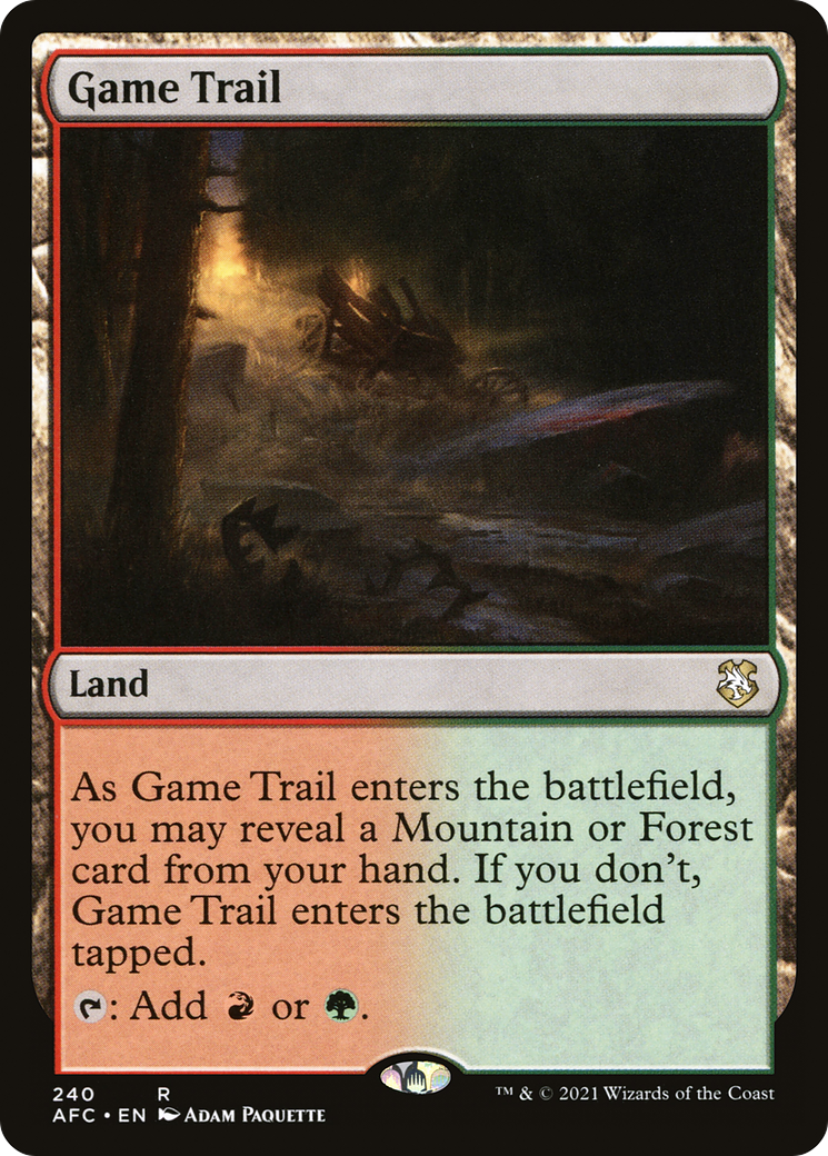 Game Trail (AFC-240) [Forgotten Realms Commander] MTG Single Wizards of the Coast