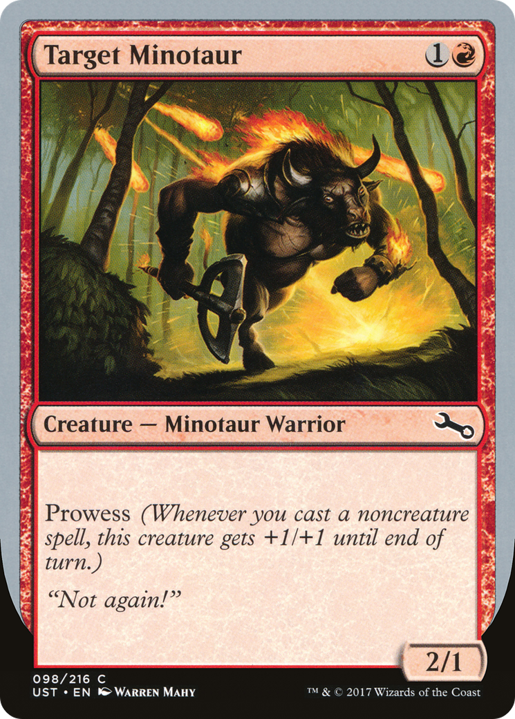 Target Minotaur (C) (UST-098) [Unstable] MTG Single Wizards of the Coast