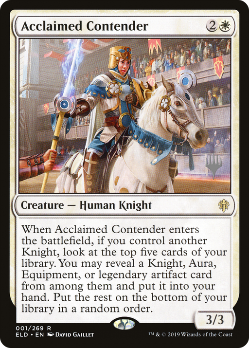 Acclaimed Contender (PPELD-001) [Throne of Eldraine Promos] MTG Single Wizards of the Coast