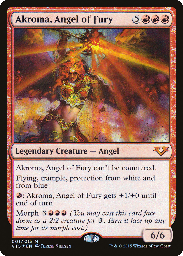 Akroma, Angel of Fury (V15-001) [Misc] From the Vault: Angels Foil MTG Single Wizards of the Coast