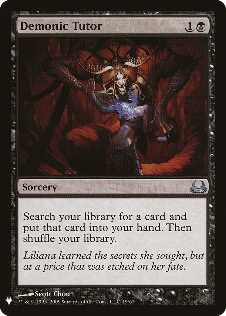 Demonic Tutor (DVD) (LIST-049) [Mystery Booster] The List MTG Single Wizards of the Coast