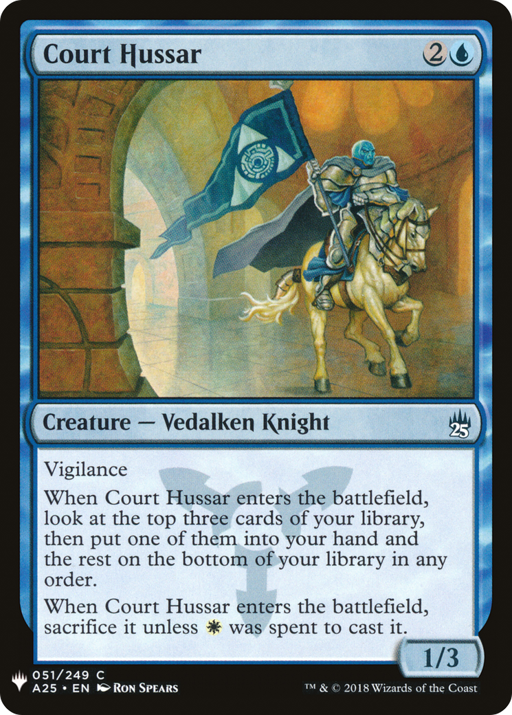 Court Hussar (LIST-A25-51) [Mystery Booster] The List MTG Single Wizards of the Coast