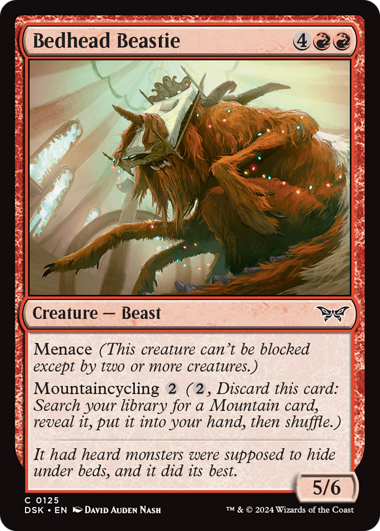 Bedhead Beastie (DSK-125) [Duskmourn: House of Horror] MTG Single Wizards of the Coast