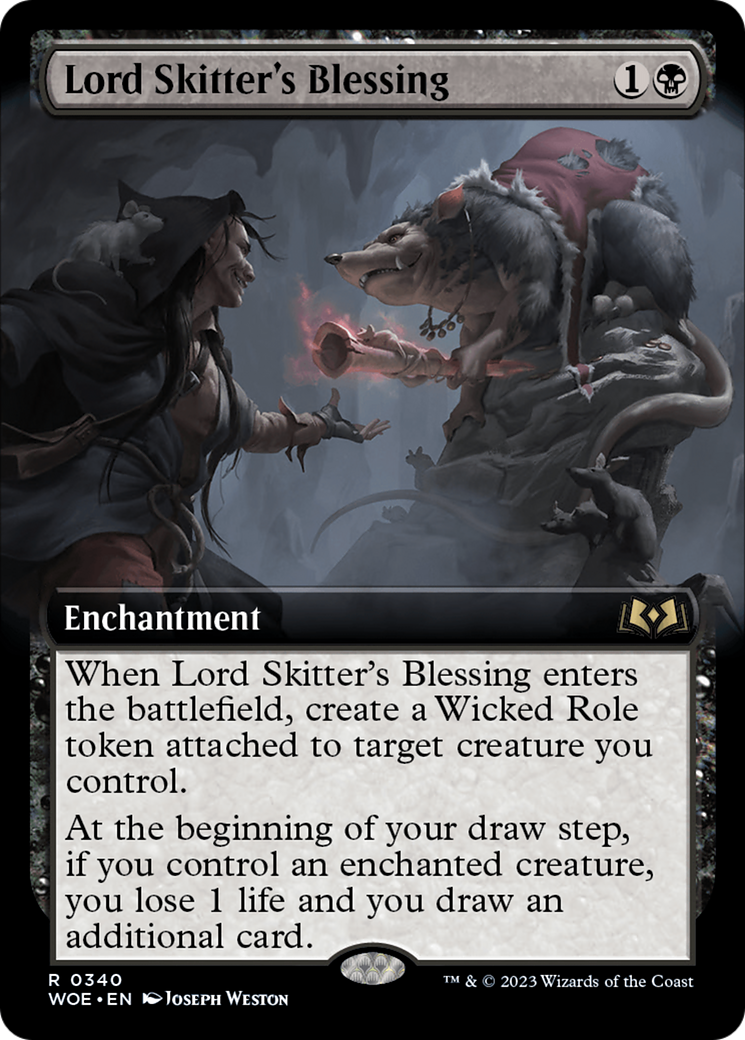 Lord Skitter's Blessing (WOE-340) [Wilds of Eldraine] (Extended Art) MTG Single Wizards of the Coast