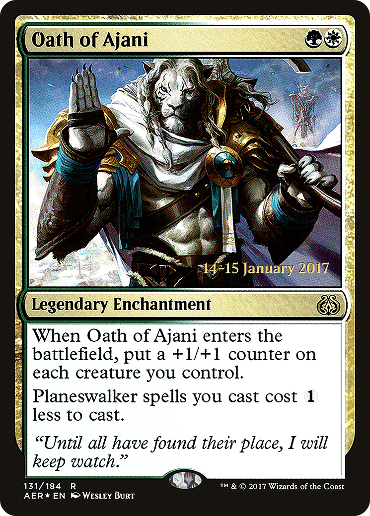 Oath of Ajani (PRE-131) [Aether Revolt Promos] Foil MTG Single Wizards of the Coast