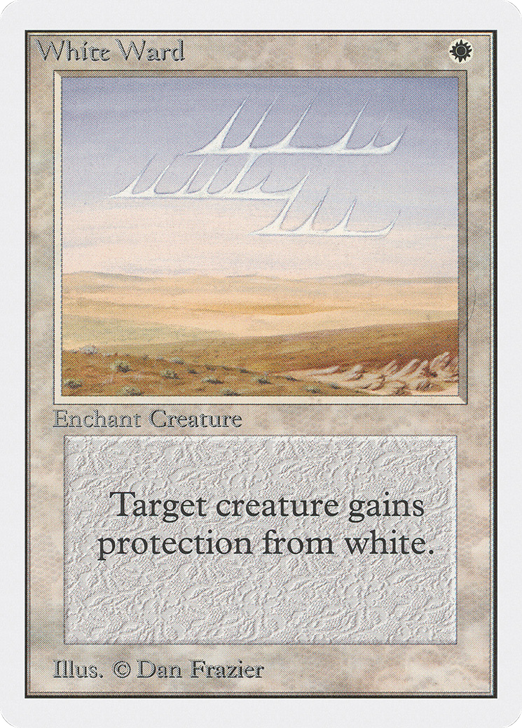 White Ward (2ED-045) [Oldschool] Unlimited Edition MTG Single Wizards of the Coast