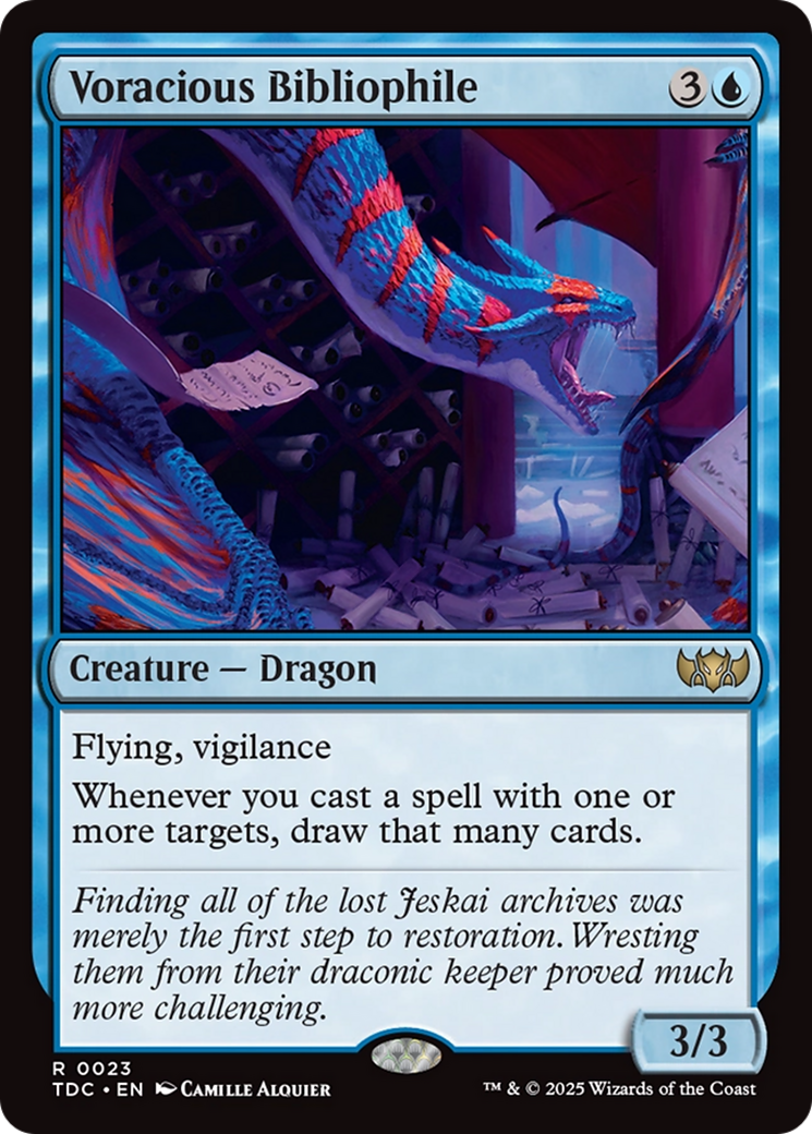 Voracious Bibliophile (TDC-023) [Commander: Tarkir: Dragonstorm] MTG Single Wizards of the Coast