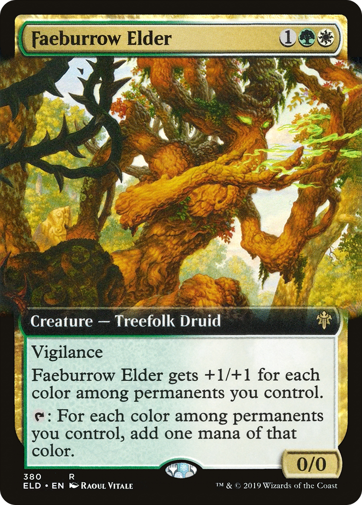 Faeburrow Elder (ELD-380) [Throne of Eldraine] (Extended Art) MTG Single Wizards of the Coast