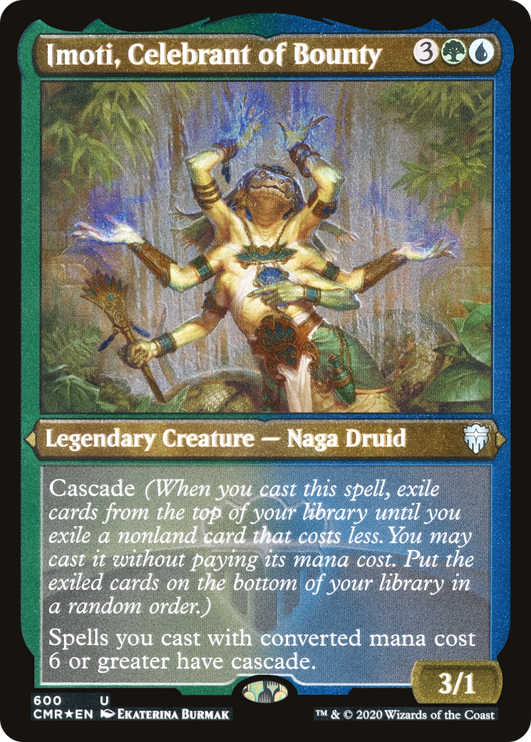 Imoti, Celebrant of Bounty (CMR-600) [Commander Legends] Etched Foil MTG Single Wizards of the Coast