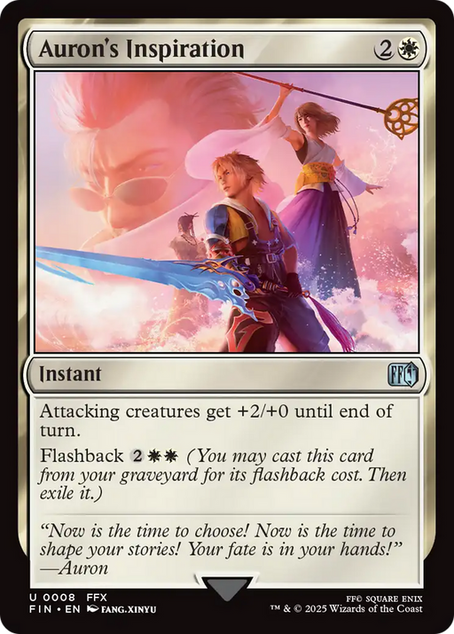 Auron's Inspiration (FIN-008) [FINAL FANTASY] MTG Single Wizards of the Coast