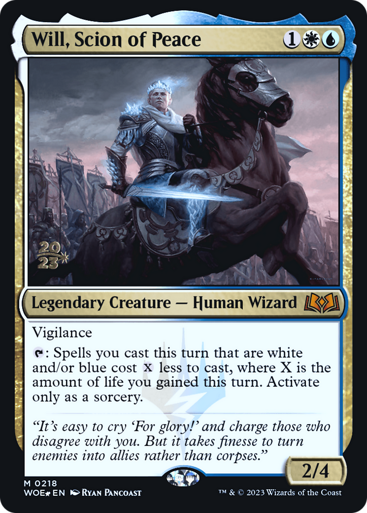 Will, Scion of Peace (PRE-218) [Wilds of Eldraine Promos] Foil MTG Single Wizards of the Coast