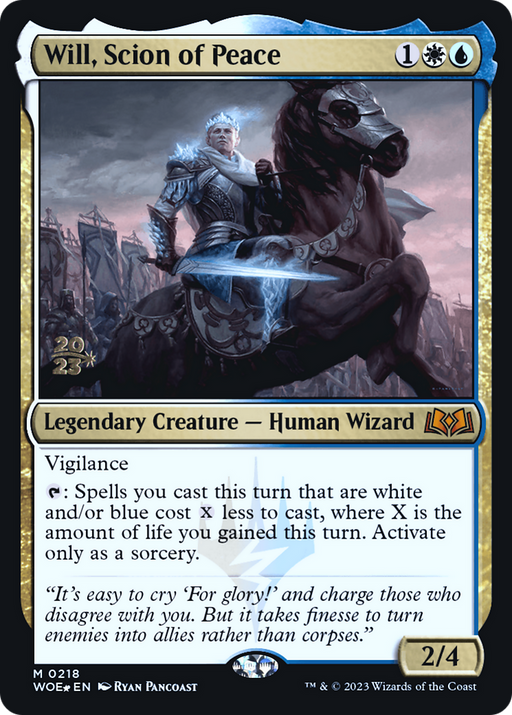Will, Scion of Peace (PRE-218) [Wilds of Eldraine Promos] Foil MTG Single Wizards of the Coast