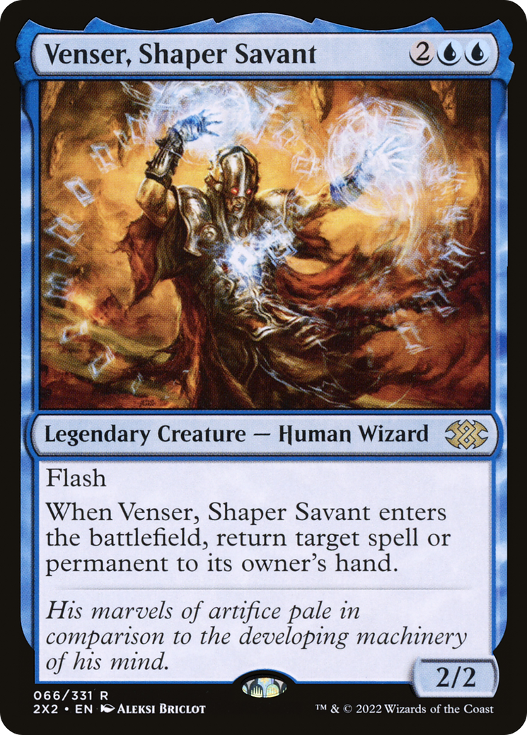 Venser, Shaper Savant (2X2-066) [Double Masters 2022] Foil MTG Single Wizards of the Coast