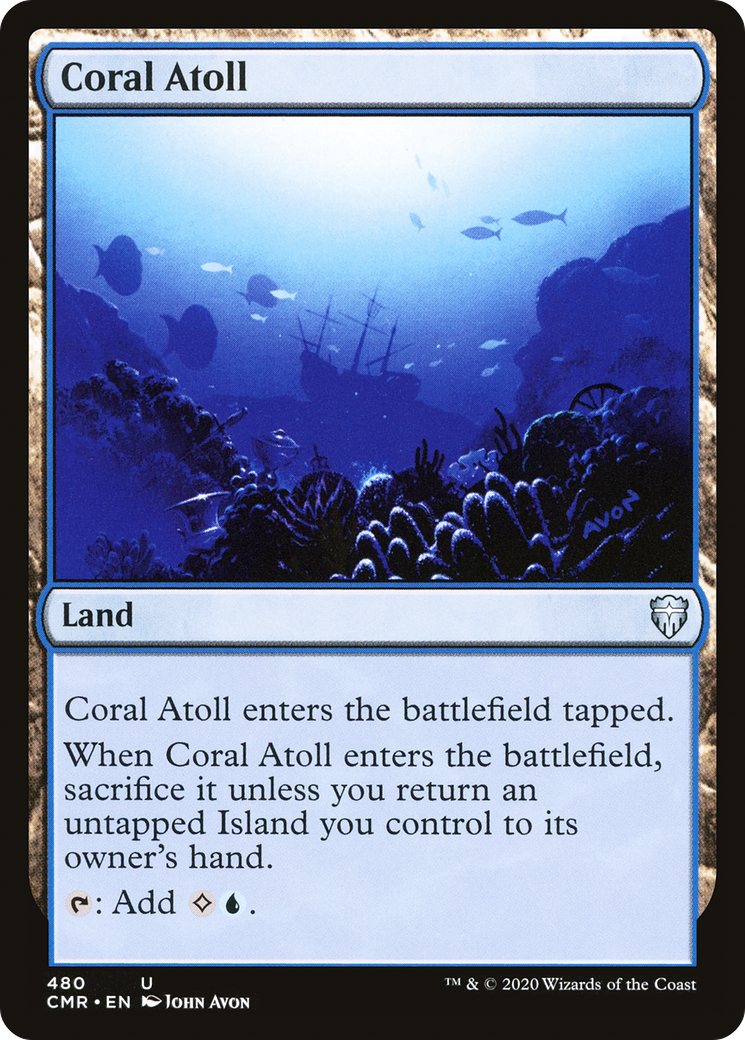 Coral Atoll (CMR-480) [Commander Legends] MTG Single Wizards of the Coast