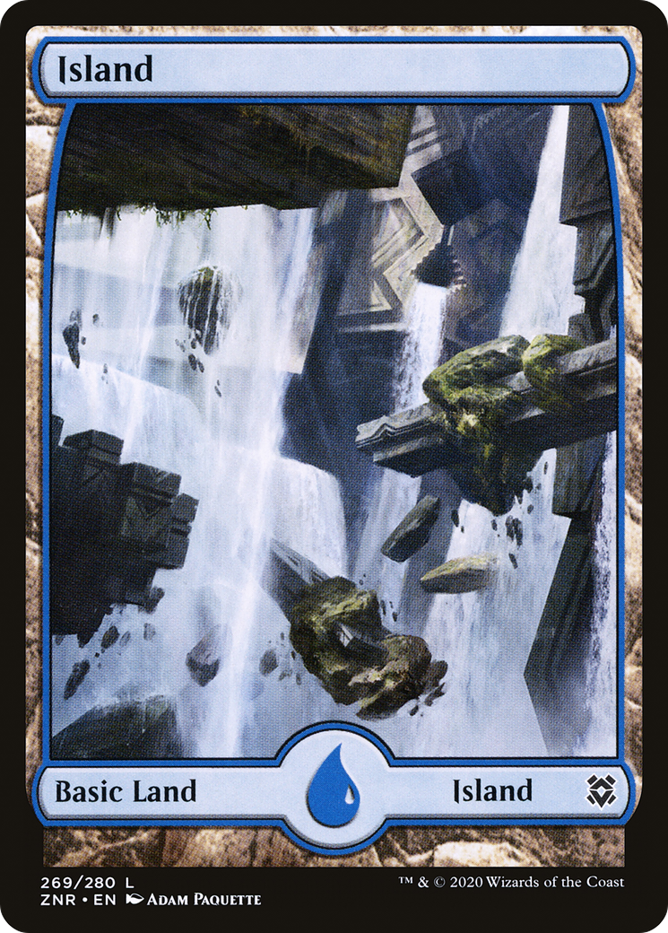 Island (ZNR-269) [Zendikar Rising] (Full Art) MTG Single Wizards of the Coast