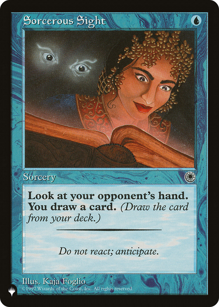 Sorcerous Sight (LIST-POR-68) [Mystery Booster] The List MTG Single Wizards of the Coast