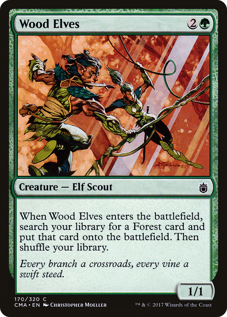 Wood Elves (CMA-170) [Commander Anthology] MTG Single Wizards of the Coast