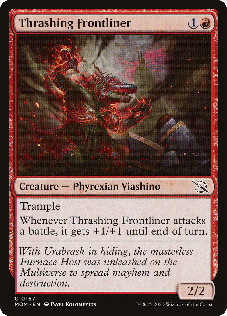 Thrashing Frontliner (MOM-167) [March of the Machine] Foil MTG Single Wizards of the Coast