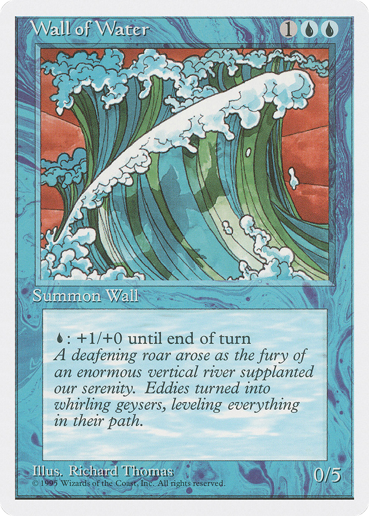 Wall of Water (4ED-114) [Fourth Edition] MTG Single Wizards of the Coast