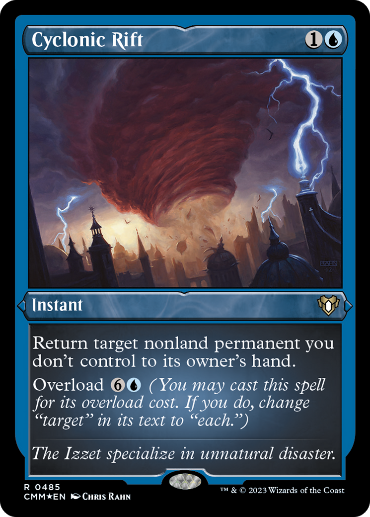 Cyclonic Rift (CMM-485) [Commander Masters] Etched Foil MTG Single Wizards of the Coast