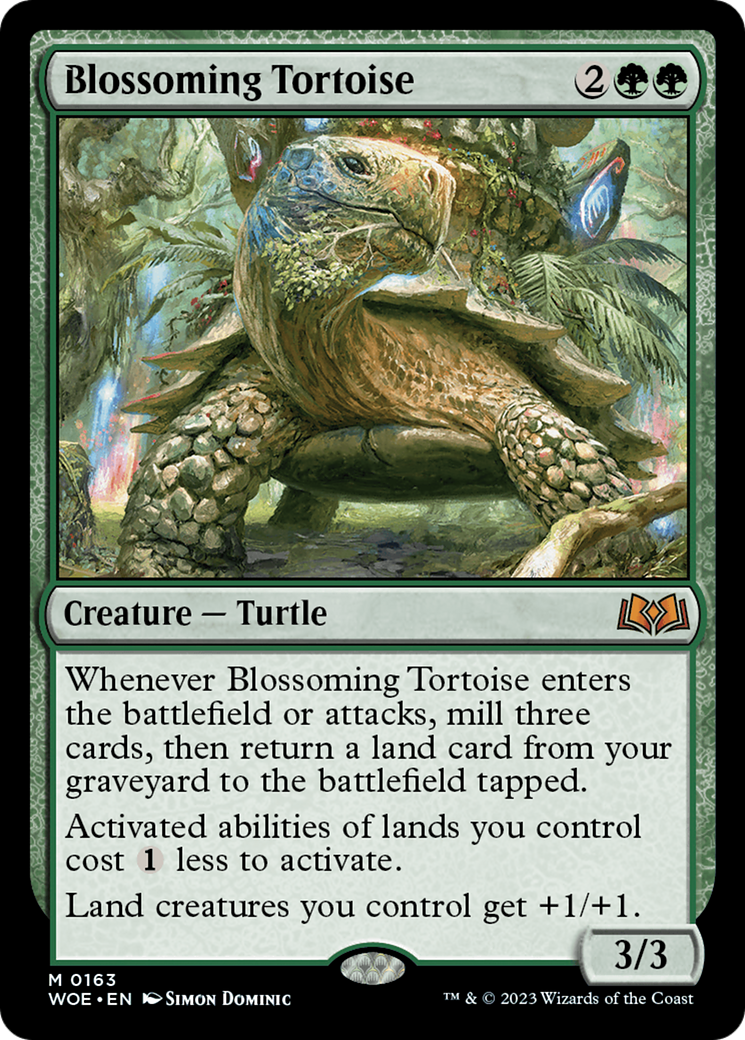 Blossoming Tortoise (WOE-163) [Wilds of Eldraine] MTG Single Wizards of the Coast