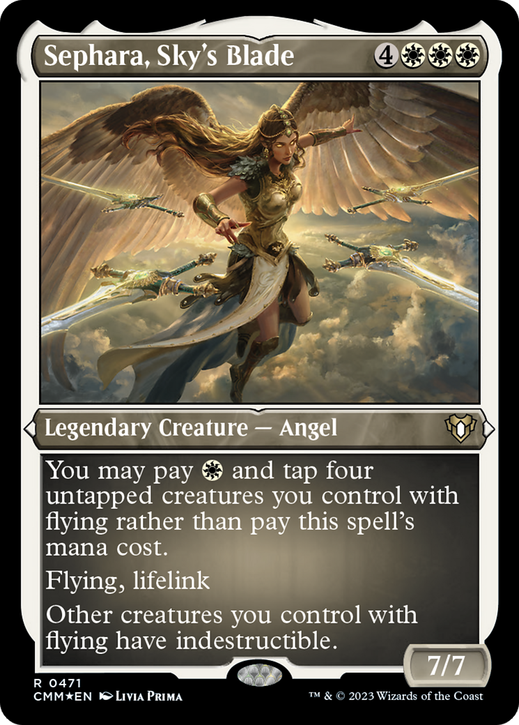 Sephara, Sky's Blade (CMM-471) [Commander Masters] Etched Foil MTG Single Wizards of the Coast