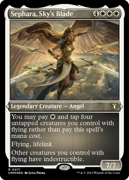 Sephara, Sky's Blade (CMM-471) [Commander Masters] Etched Foil MTG Single Wizards of the Coast